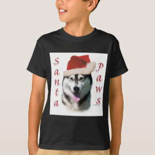 Alaskan Malamute Santa Paws T-Shirt