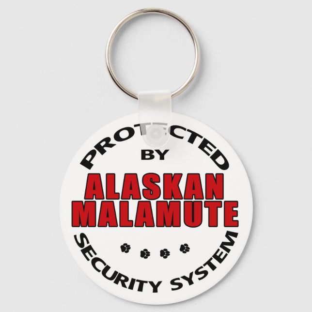 Alaskan Malamute Security Keychain (Front)