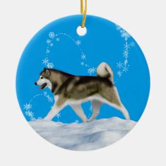 Alaskan Malamute Snowflake Ornament