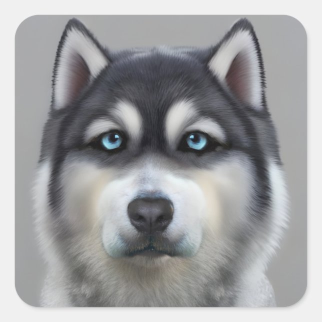 Alaskan Malamute Square Sticker (Front)
