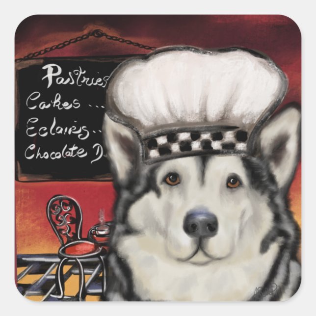 Alaskan Malamute         Square Sticker (Front)