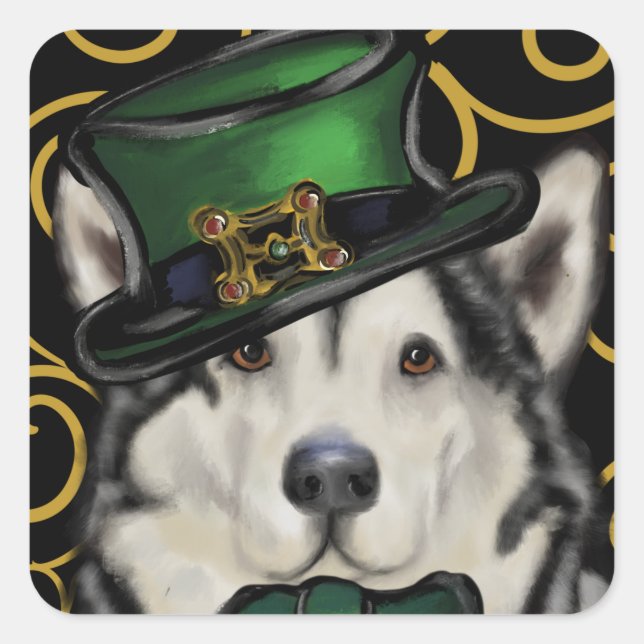 Alaskan Malamute    Square Sticker (Front)