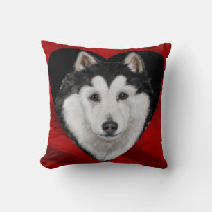 Alaskan Malamute Throw Pillow