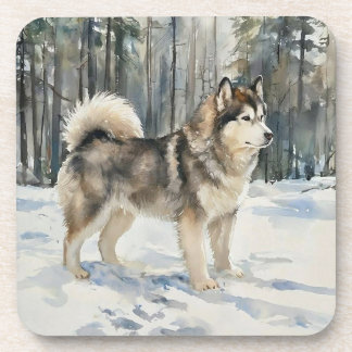 Alaskan Malamute Trinket Box Coaster