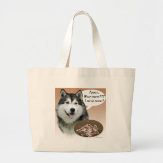 Alaskan Malamute Turkey Large Tote Bag