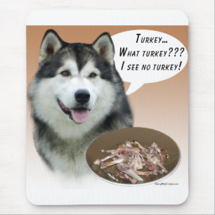 Alaskan Malamute Turkey Mouse Pad