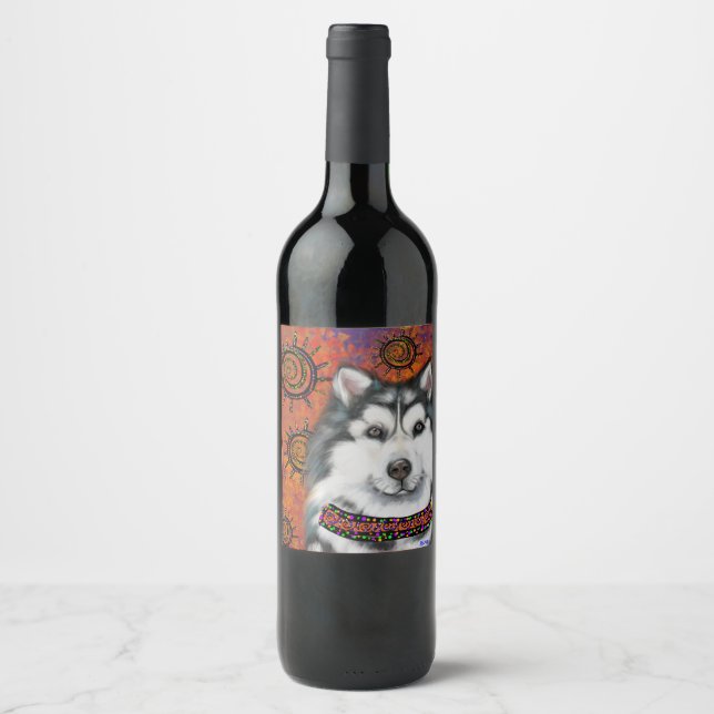 ALASKAN MALAMUTE     WINE LABEL (Front)