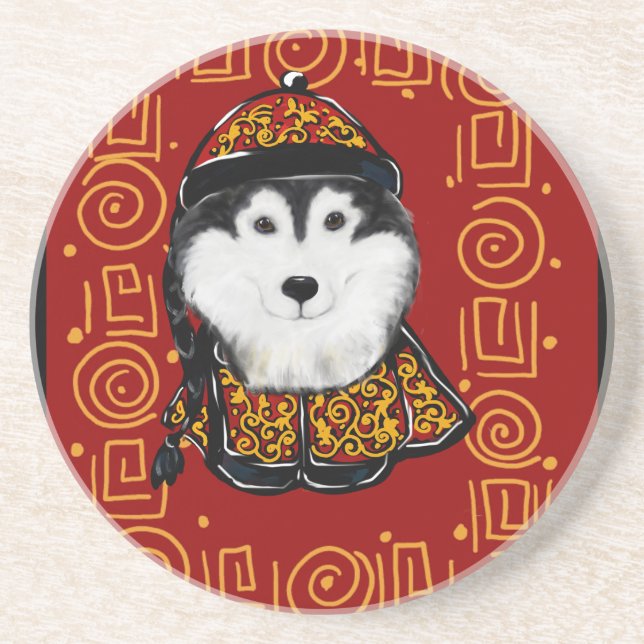 Alaskan Malamute Year of the Dog Coaster (Front)