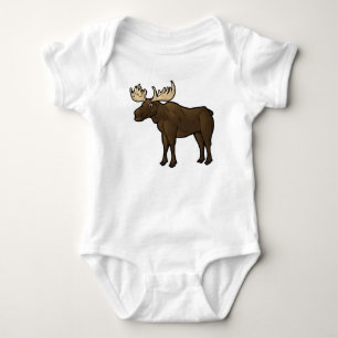 Alaskan Moose Baby Bodysuit