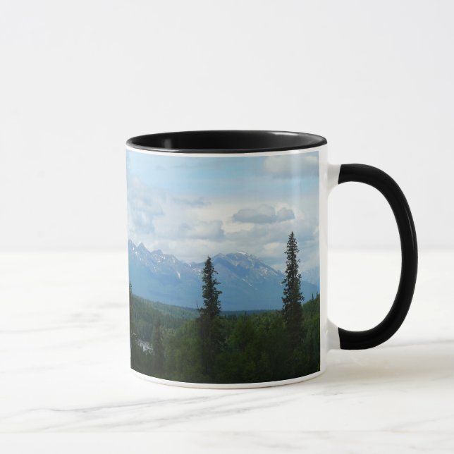 Alaskan Mountain Range Panoramic Photography Mug (Right)
