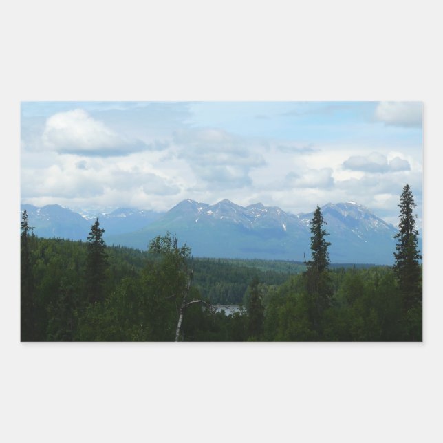 Alaskan Mountain Range Panoramic Photography Sticker (Front)