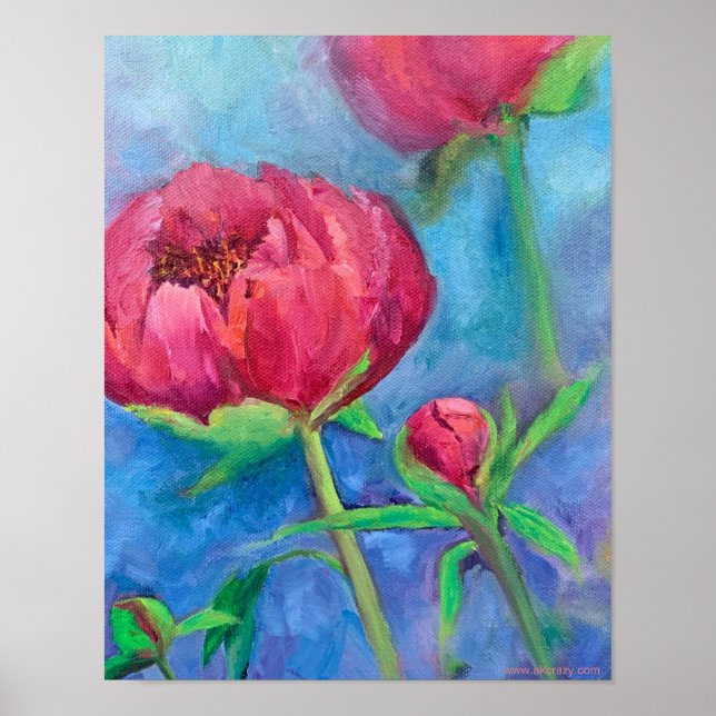 Alaskan Peonies Appearance Matte Poster (Front)