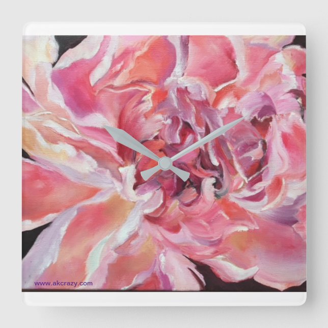 Alaskan Peonies Floral Clock (Front)