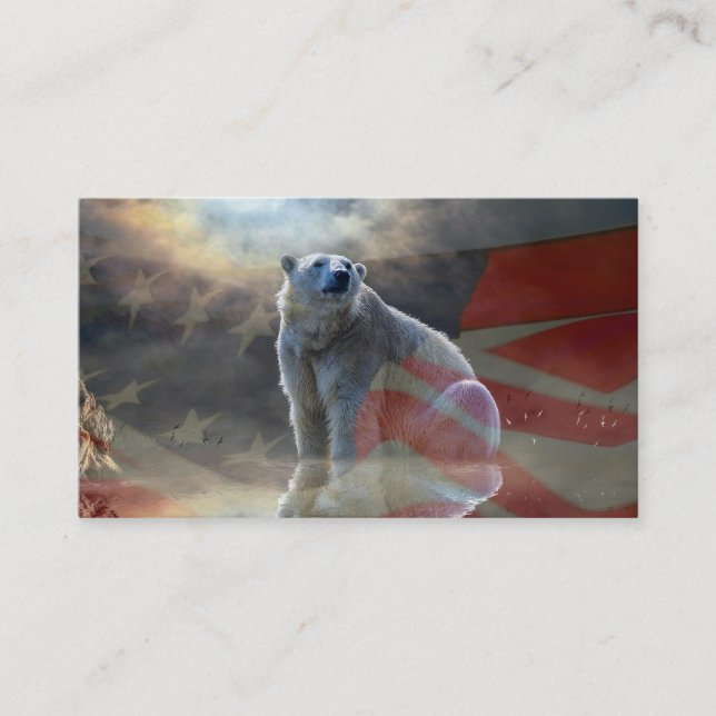 Alaskan Polar Bear Business Card (Front)