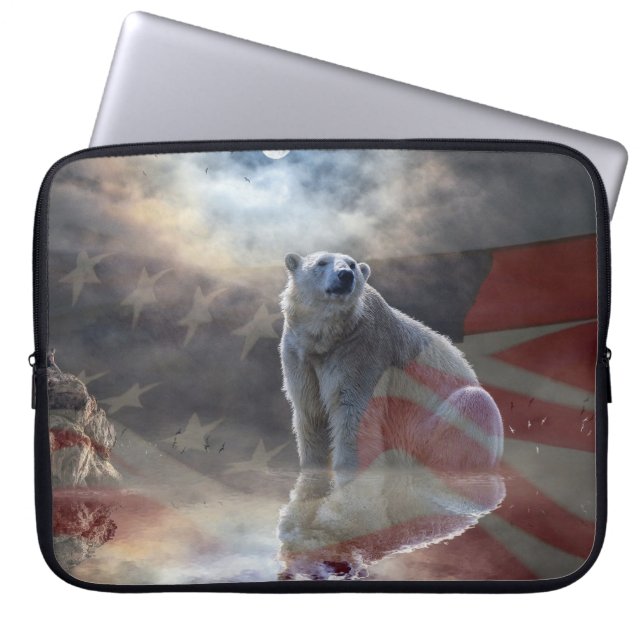 Alaskan Polar Bear Laptop Sleeve (Front)