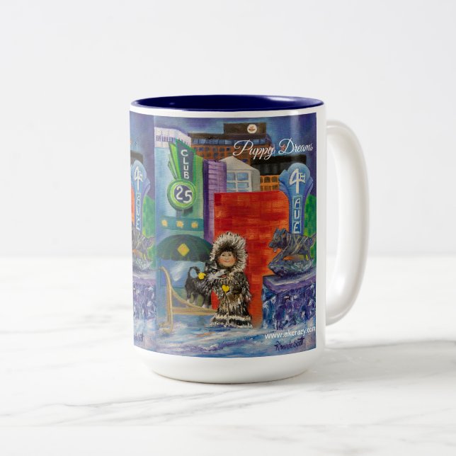 Alaskan Puppy Dreams à l'hôtel Capitaine Cook Mug (Devant droit)