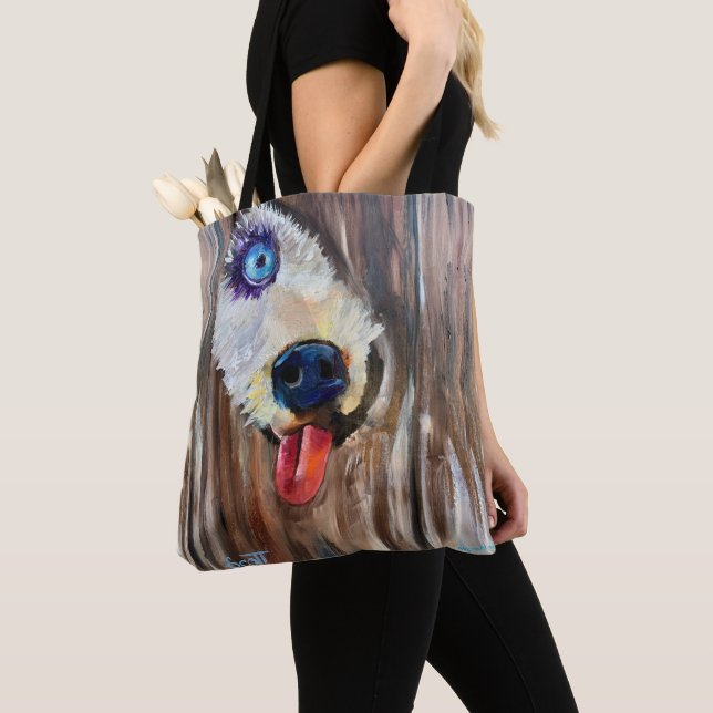 Alaskan Puppy Sled Dog Transport Tote (Close Up)