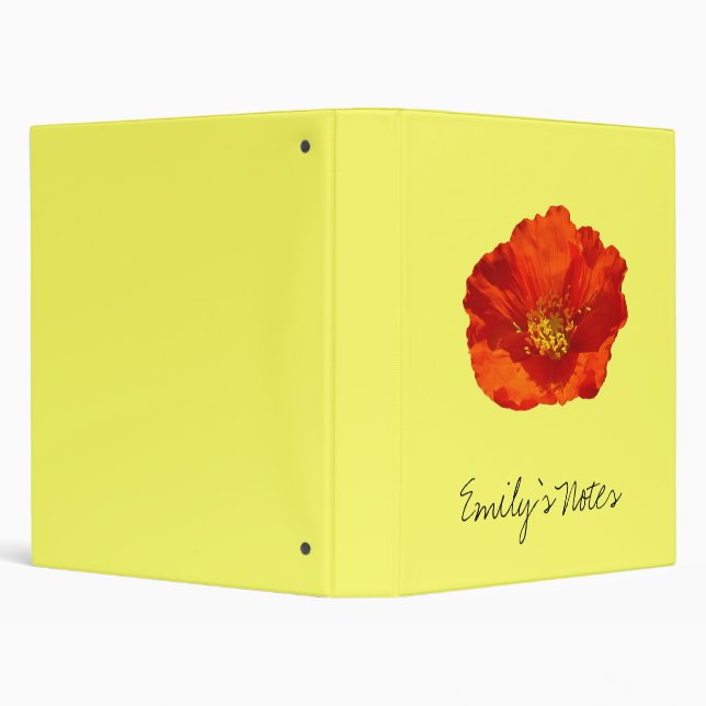 Alaskan Red Poppy Colourful Flower Binder (Background)