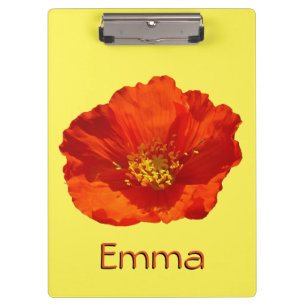 Alaskan Red Poppy Colourful Flower Clipboard