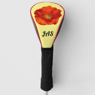 Alaskan Red Poppy Colourful Flower Golf Head Cover