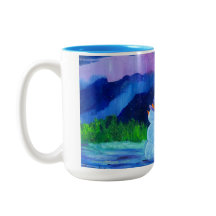 Alaskan Snowman Mug à café à deux tons 15oz