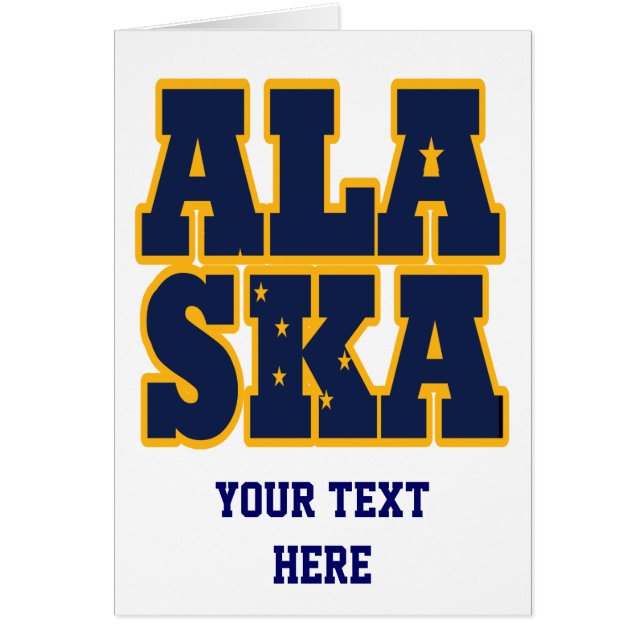 Alaskan State flag text (Front)