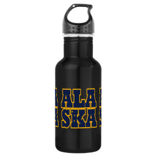 Alaskan State flag text 532 Ml Water Bottle