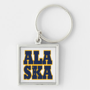 Alaskan State flag text Keychain