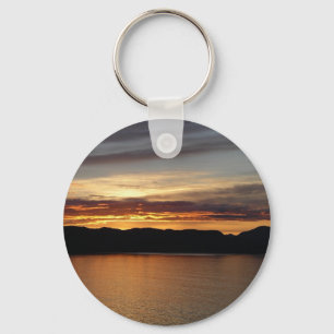 Alaskan Sunset II Beautiful Alaska Photography Keychain