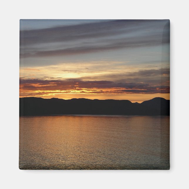 Alaskan Sunset II Beautiful Alaska Photography Magnet (Front)