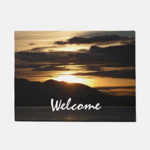Alaskan Sunset III Beautiful Alaska Photography Doormat