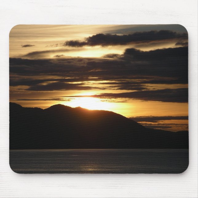 Alaskan Sunset III Beautiful Alaska Photography Mouse Pad (Front)
