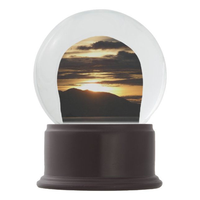 Alaskan Sunset III Beautiful Alaska Photography Snow Globe (Front)