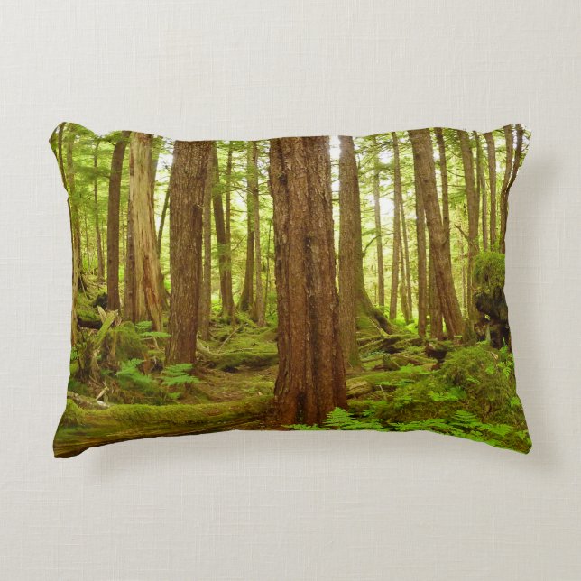 Alaskan Temperate Rainforest Accent Pillow (Front)