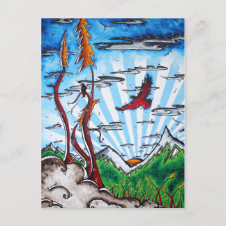 Alaskan Travel Art Postcard, Visit Alaska! Postcard