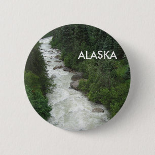 Alaskan Waterfall 2 Inch Round Button