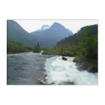 Alaskan Waterfall and Mountain Acrylic Wall Art