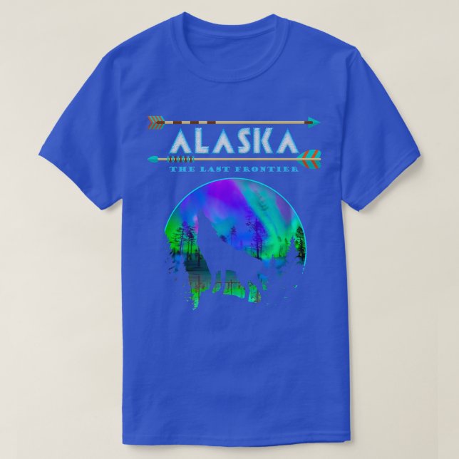 Alaskan Wolf Alaska State Pride Alaska Northern Li T-Shirt (Design Front)