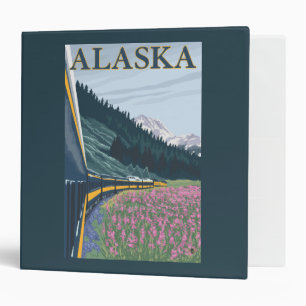 AlaskaRailroad and Fireweed Vintage Travel Binder