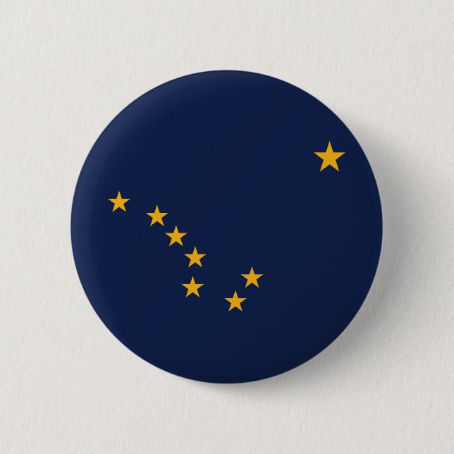 Alaska's Flag 2 Inch Round Button (Front)