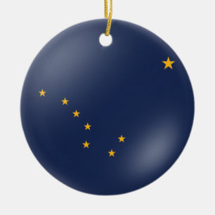 Alaska's Flag Ceramic Ornament