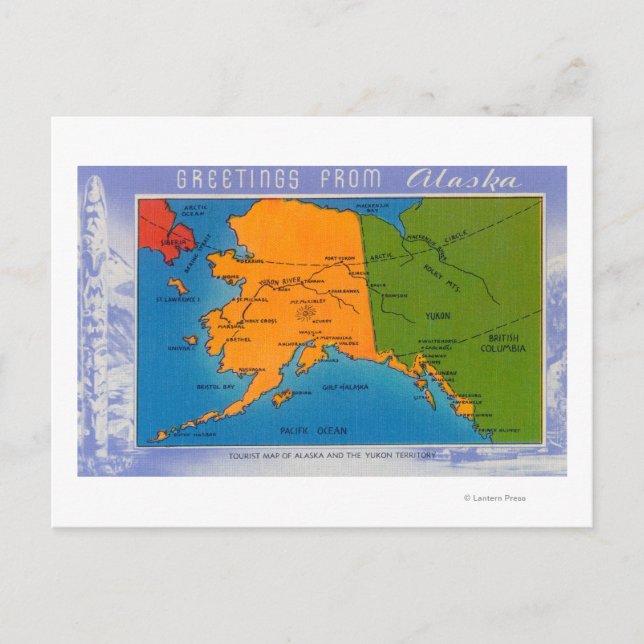 AlaskaSalutations de la carte Alaska (Devant)