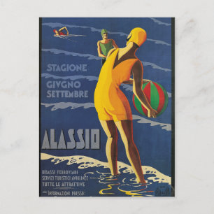 Alassio, Italy Postcard