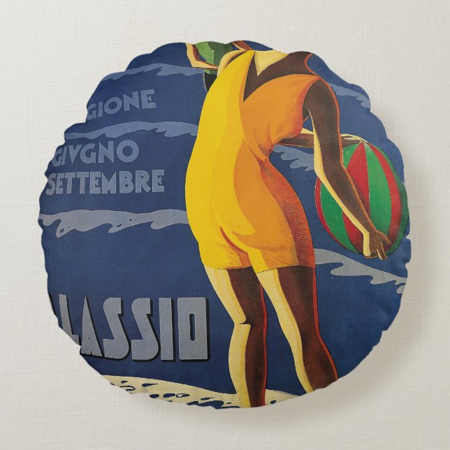 Alassio, Italy Round Pillow (Front)