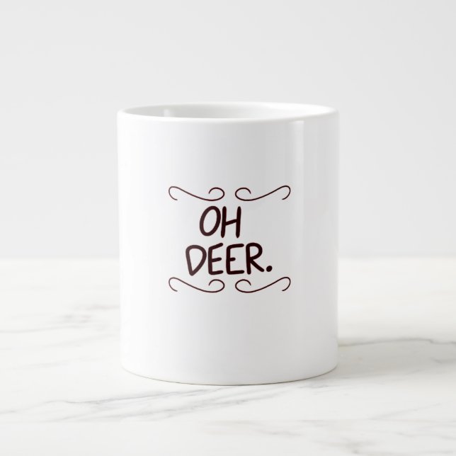 Alastor Oh Deer Creative Art Design  Large Coffee Mug (Front)