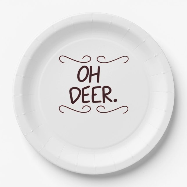 Alastor Oh Deer Creative Art Design  Paper Plate (Front)