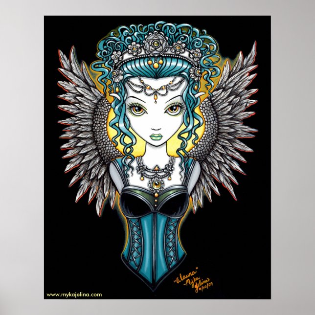 "Alaura" Affiches gothiques de l'Ange du Gardien (Devant)
