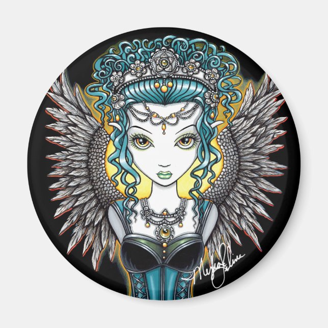 "Alaura" Gothique Gardien Angel Magnet (Devant)