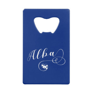Alba Flag Heart, Scotland, Scots Gaelic Credit Card Bottle Opener