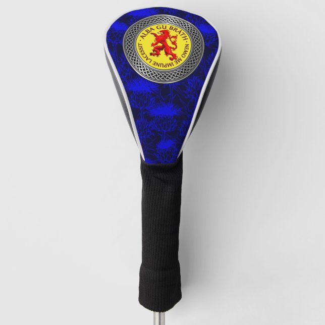 Alba Gu Brath Lion Rampant Knot Golf Head Cover (Front)